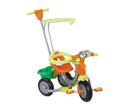 BABY LAND Детский трехколесный велосипед с ручкой  (толкач)